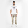 Picture of "THINK PINK"MAN CHECK CALANQUE KNEE PATCHES  DRAWSTRING ON WAIST AND BOTTOM IN COTTON GARMENT DYED