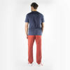 Picture of "THINK PINK"MAN CHECK CALANQUE KNEE PATCHES  DRAWSTRING ON WAIST AND BOTTOM IN COTTON GARMENT DYED
