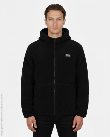 Picture of Unisex Hoodie Sherpa full zip Jacket tpm254w25050